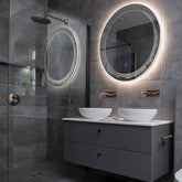 Espejo LED Redondo | Botón táctil | Luz blanca neutra - Reyze Seria Simetria Model 8